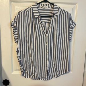 Madewell Pinstripe Central Top (Size S)